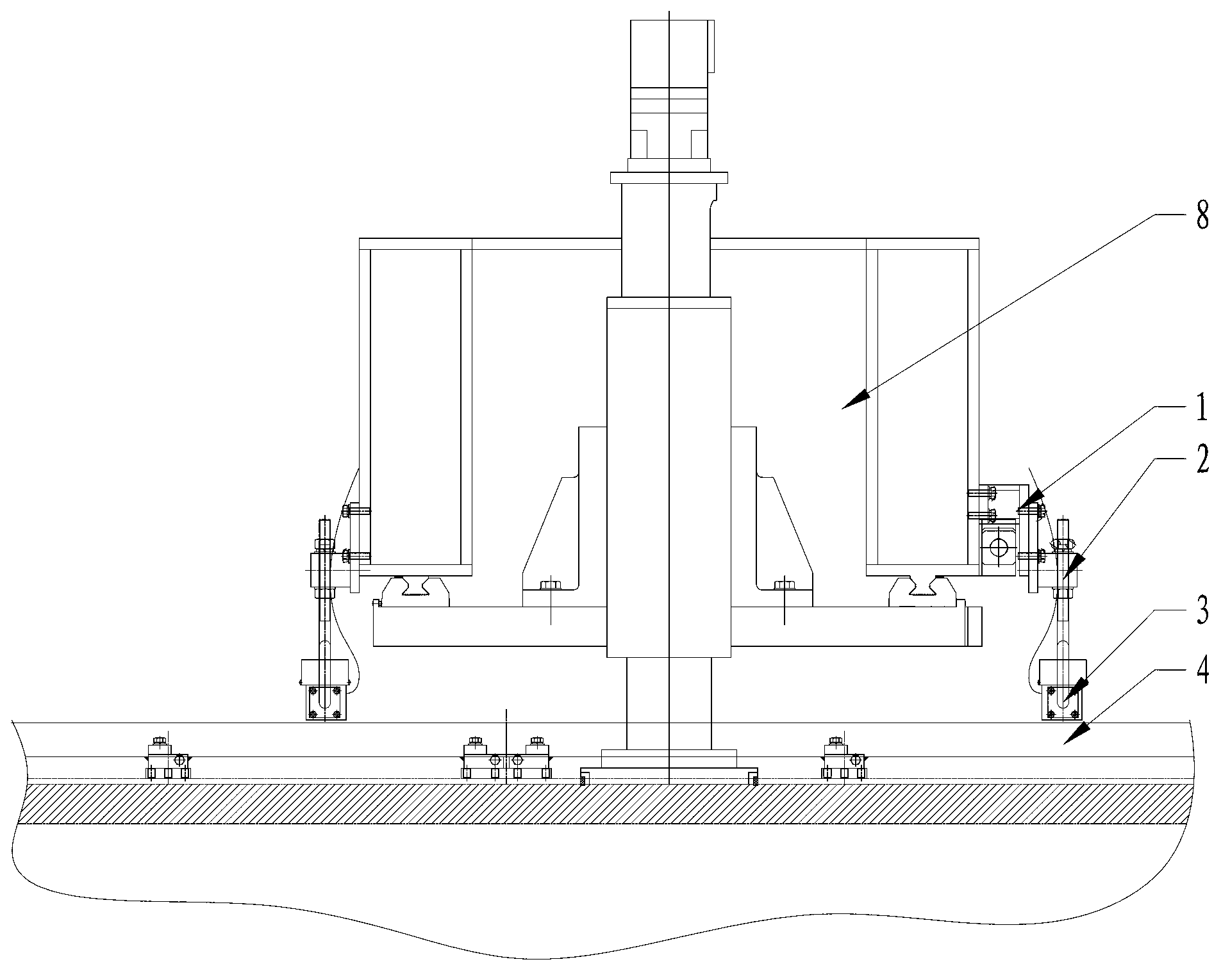 Induction ring tracking device of rotary lathe