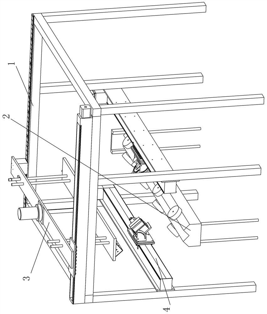 An electric power tower angle steel detection device and detection method