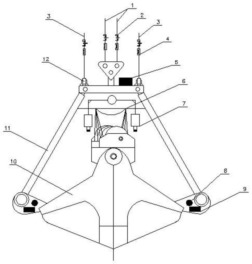 Intelligent grab bucket system based on Internet of Things and monitoring method