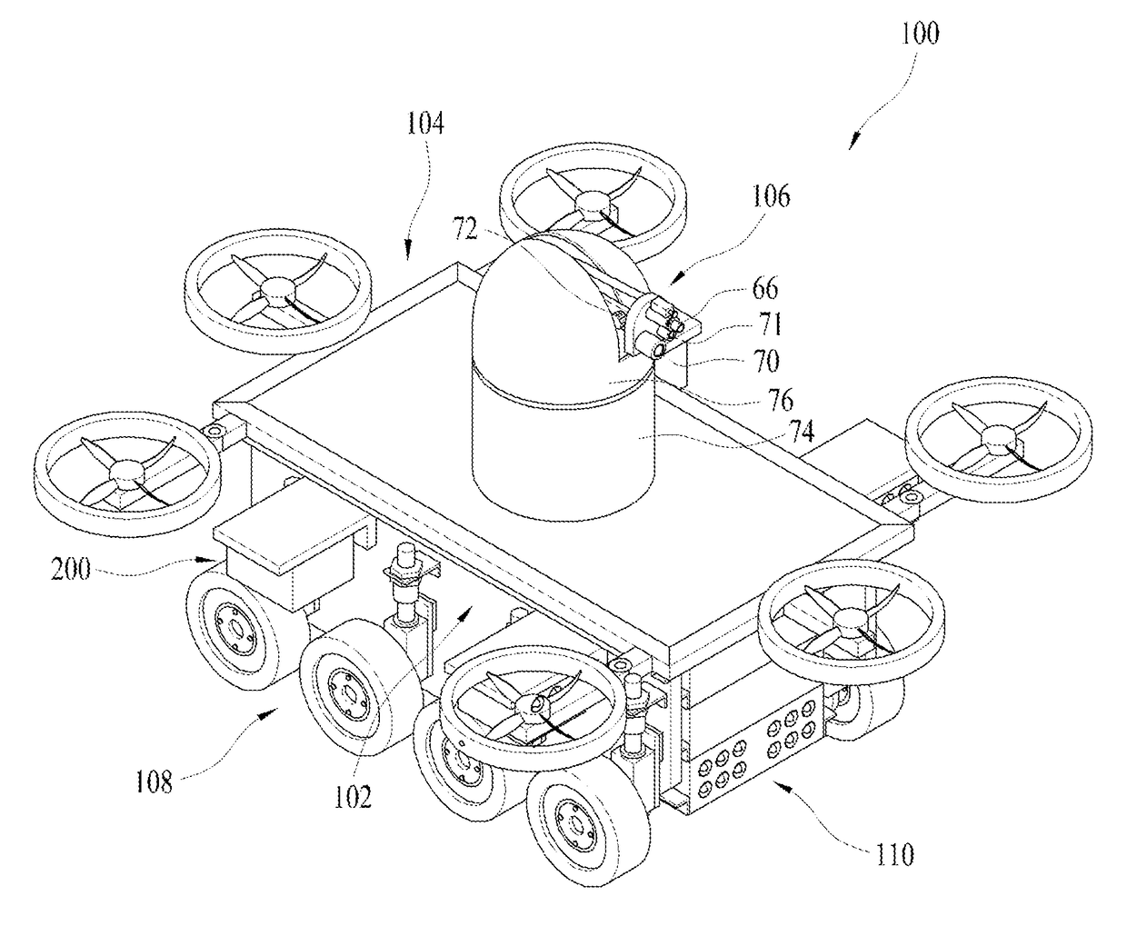 Fire extinguishing firefighting drone