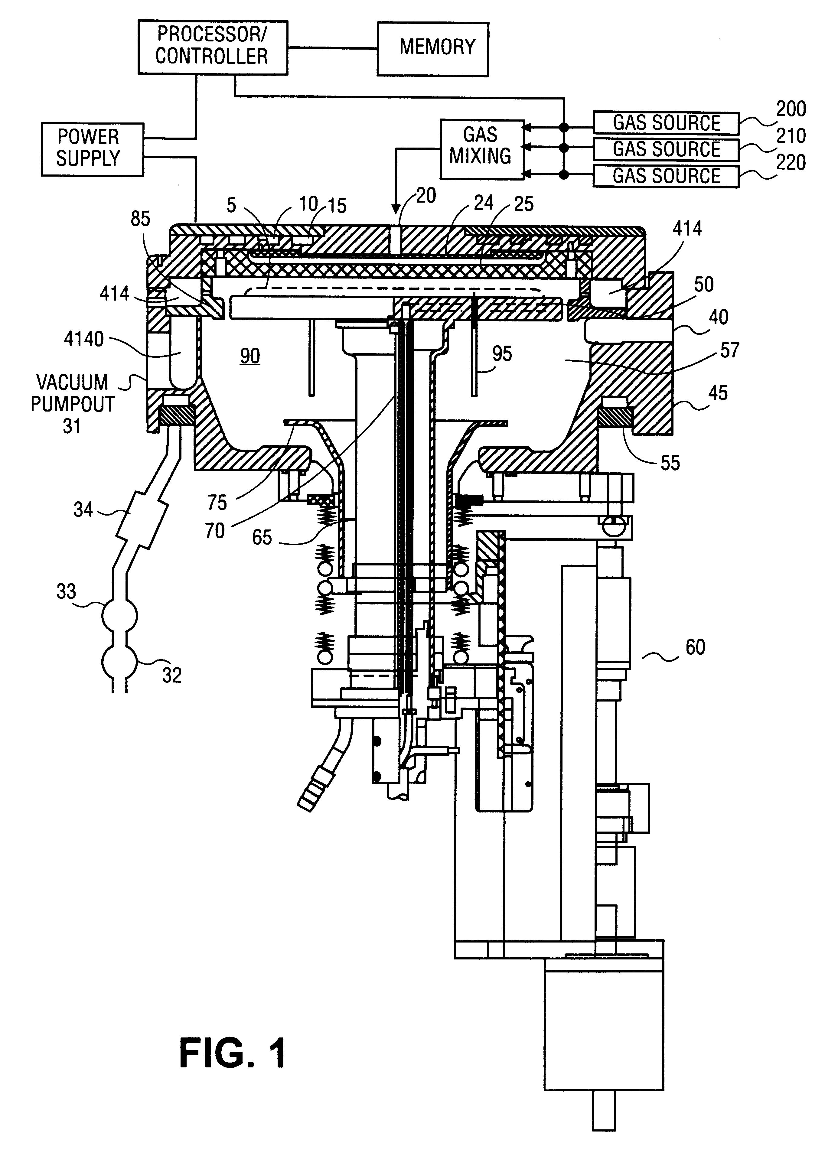 Method of forming a film in a chamber and positioning a substitute in a chamber