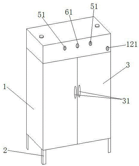 A sterilizing steam cabinet having a drying function