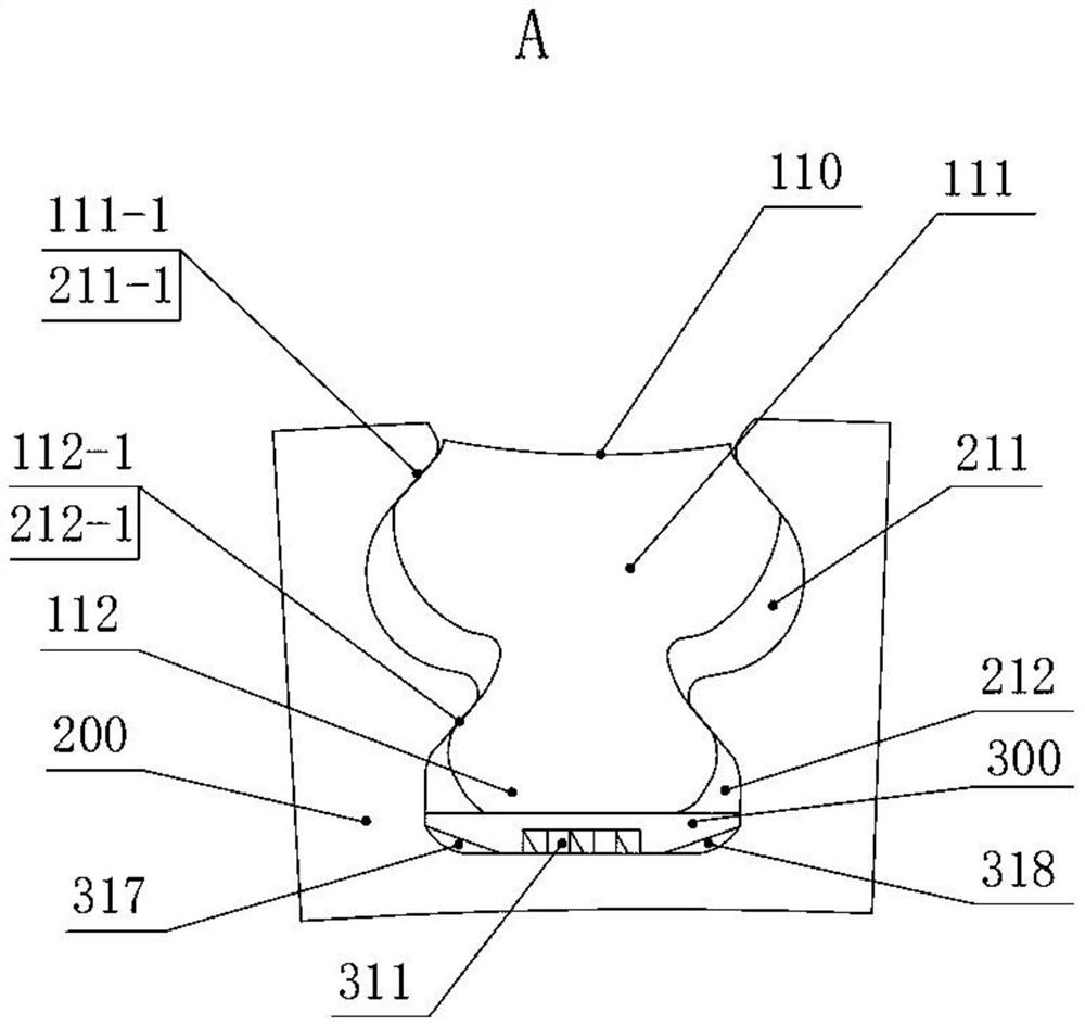 A turbine rotor device with a cooling and compacting structure