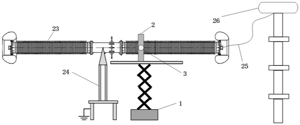 On-site measurement device and a measurement method for surface charges of high-voltage direct-current bushing