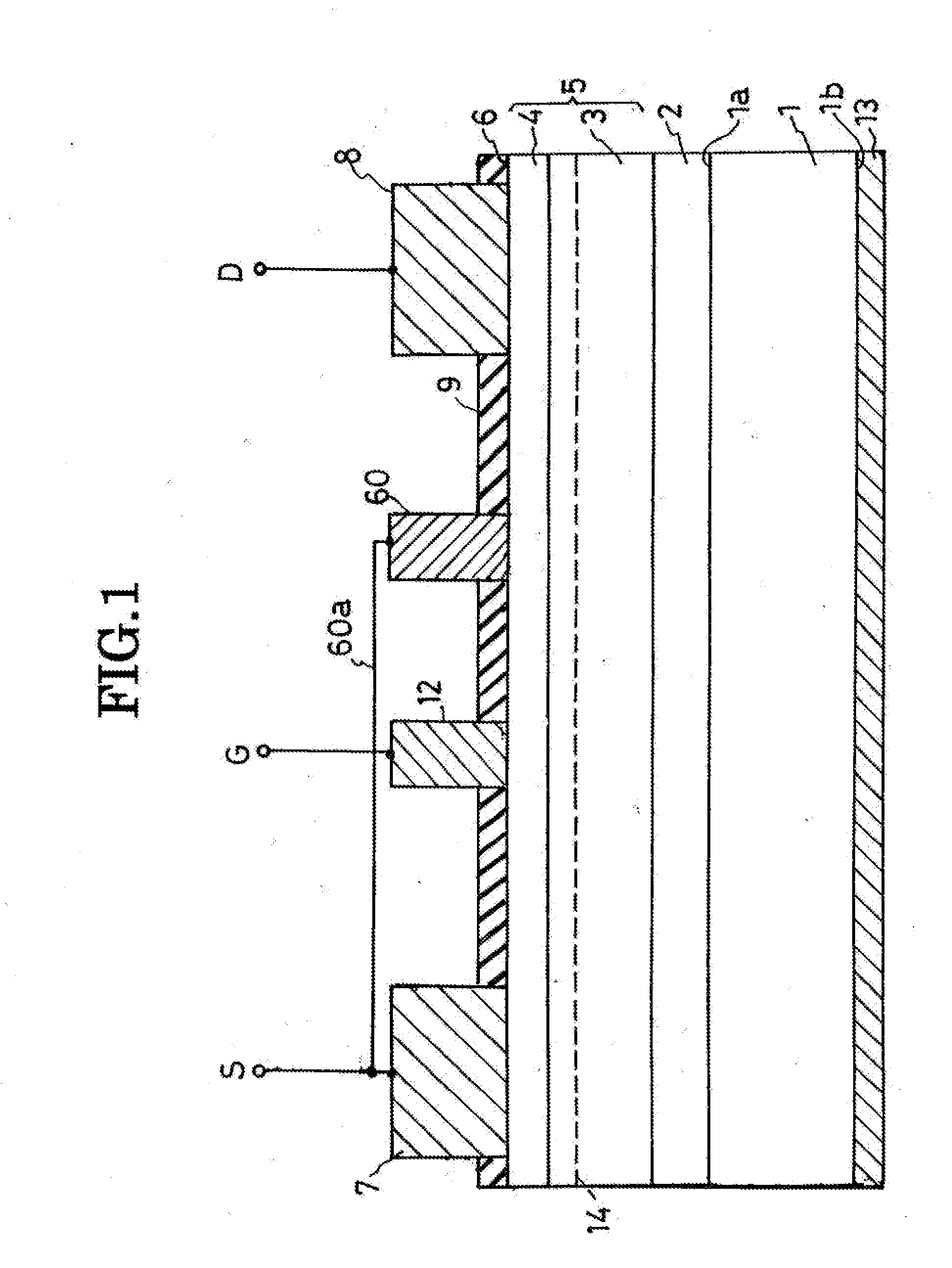 Monolithic integrated circuit of a field-effect semiconductor device and a diode