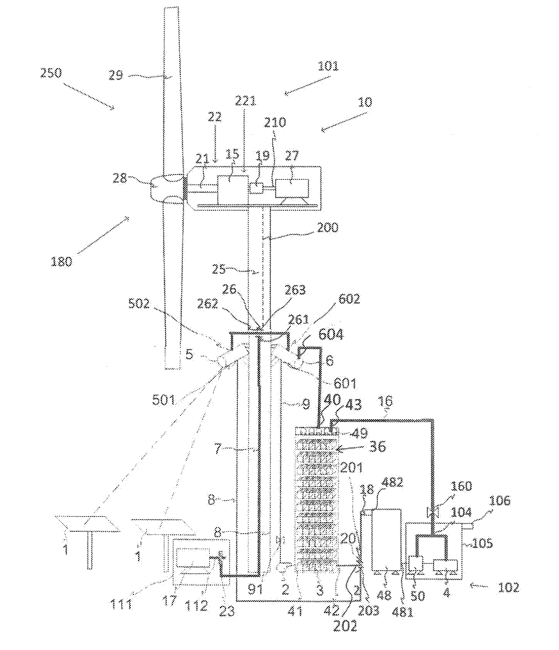 Hybrid system for electric power generation from solar-thermal energy and wind energy sources