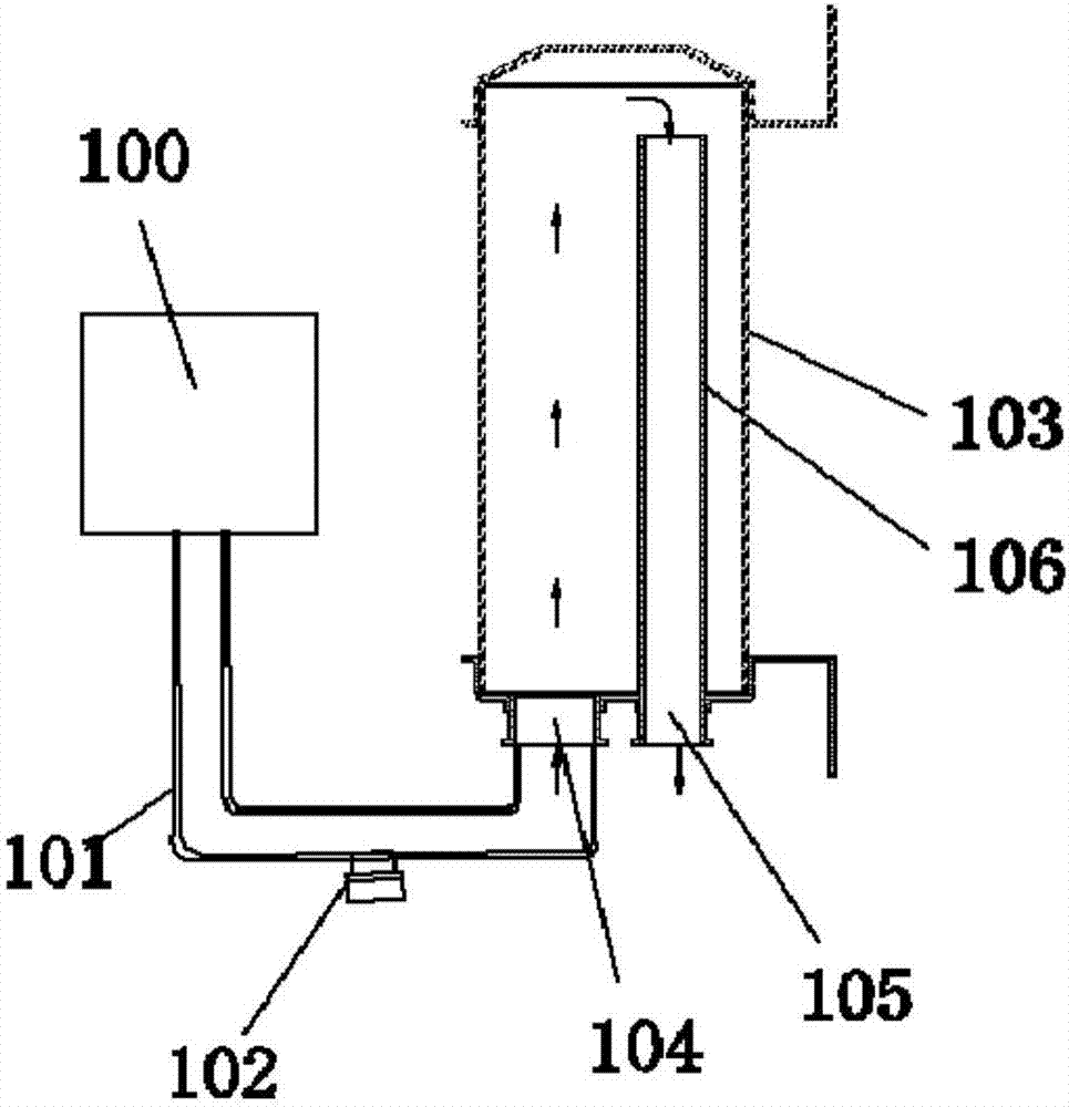 Water inlet and outlet connector and water heater