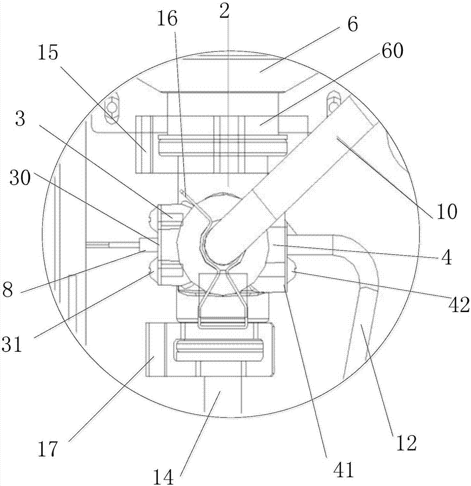 Water inlet and outlet connector and water heater