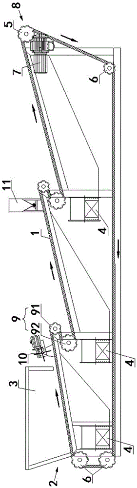 Automatic spreading cooling machine