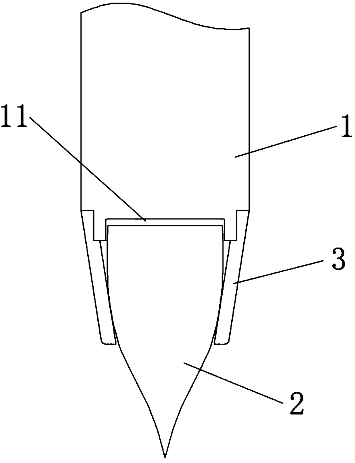 Novel writing brush with high ink absorption amount and manufacturing method of novel writing brush