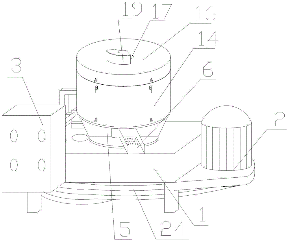 A horizontal biomass pellet machine