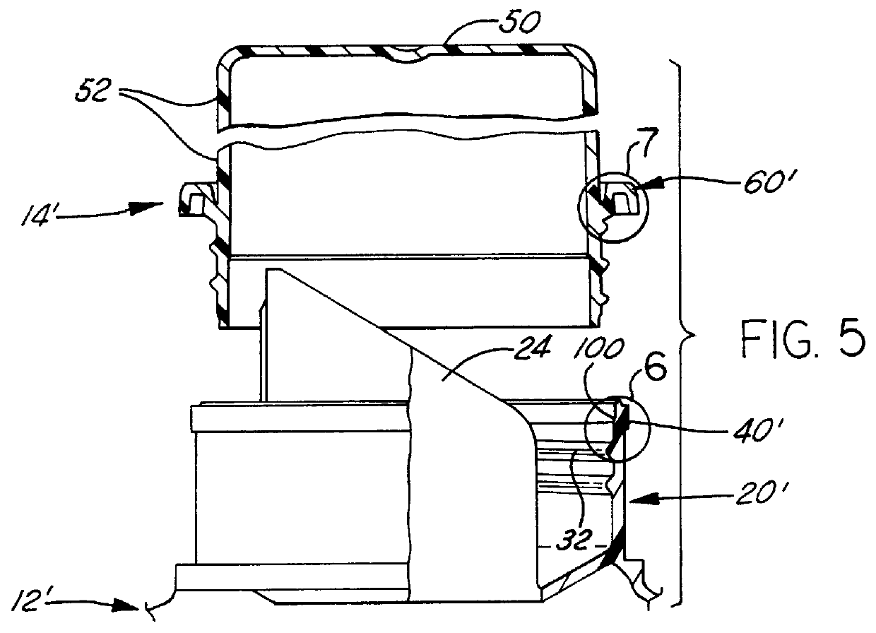 Container and closure package and method of making same