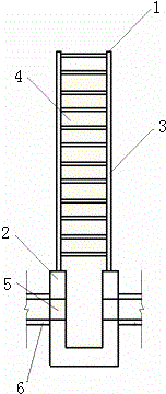 A tailings pond flood drainage system that effectively drains water in advance and prolongs the clarification distance