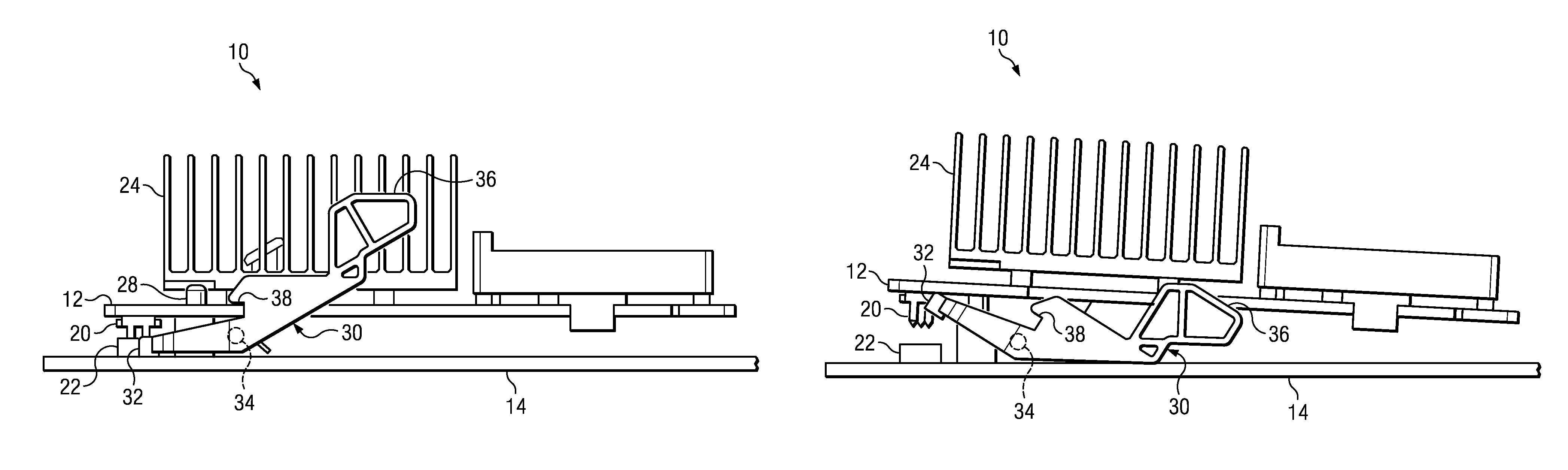 Retraction arm to extract a mezzanine circuit board connector from a motherboard connector