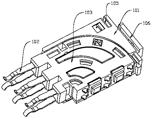 Female-end connector for high-speed differential signal connector