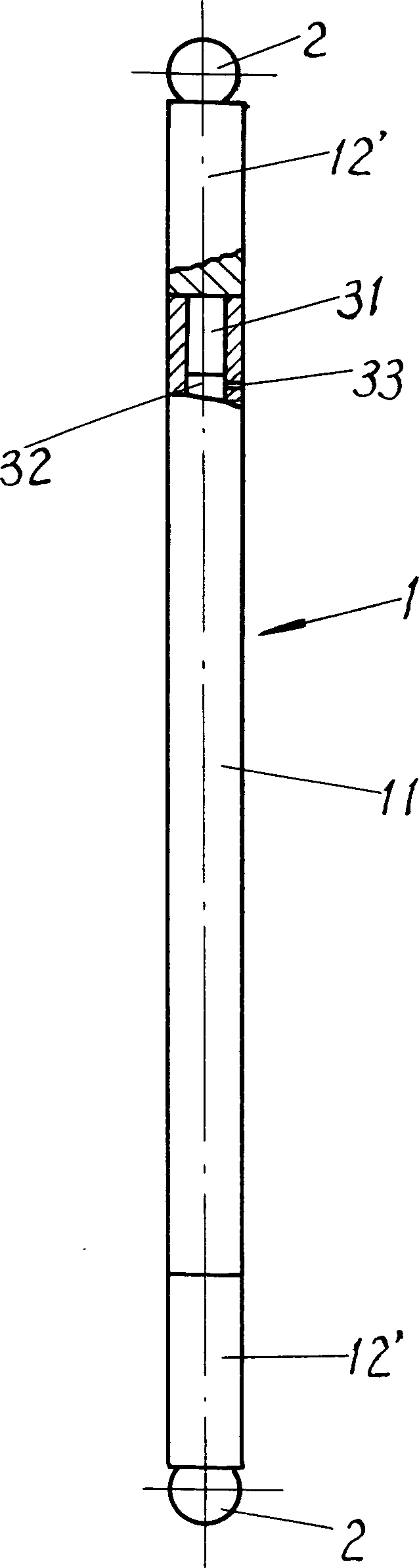 Bimetallic valve push rod