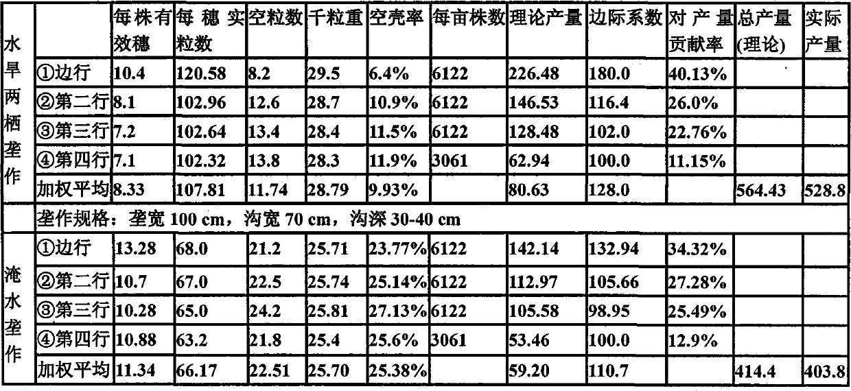 Aquatic and dry amphibious planting method for rice