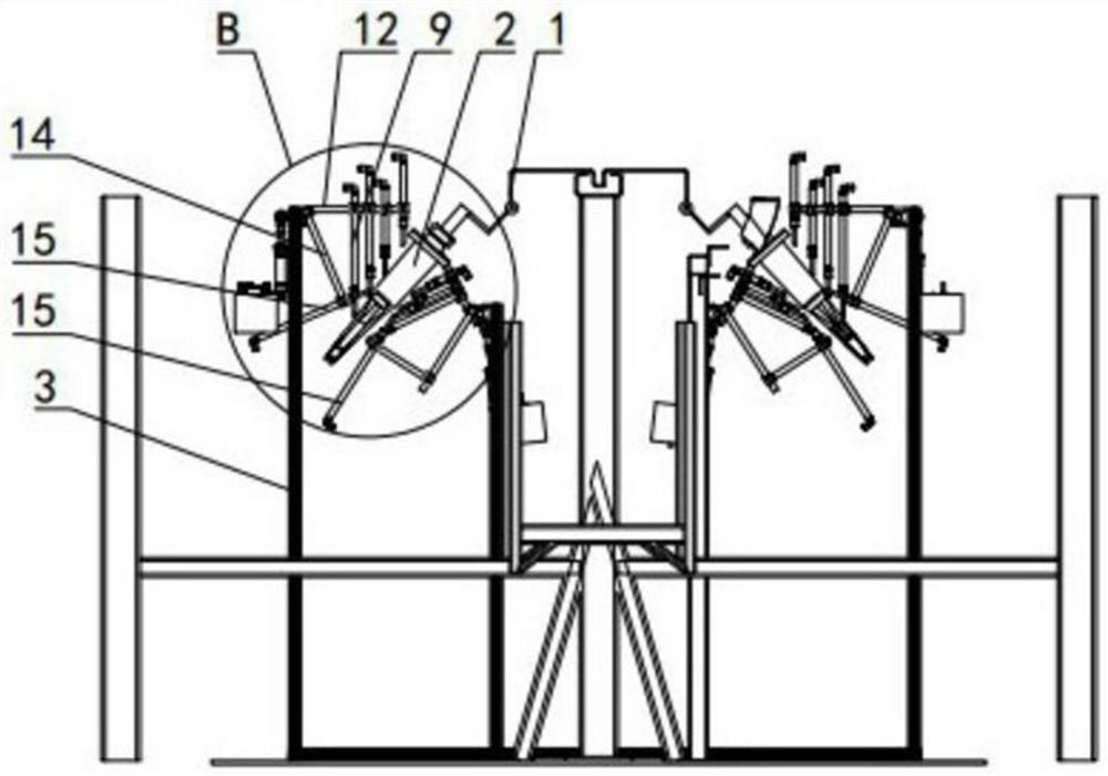 Unreleased glove picking device stable in work, visual detection system and detection method