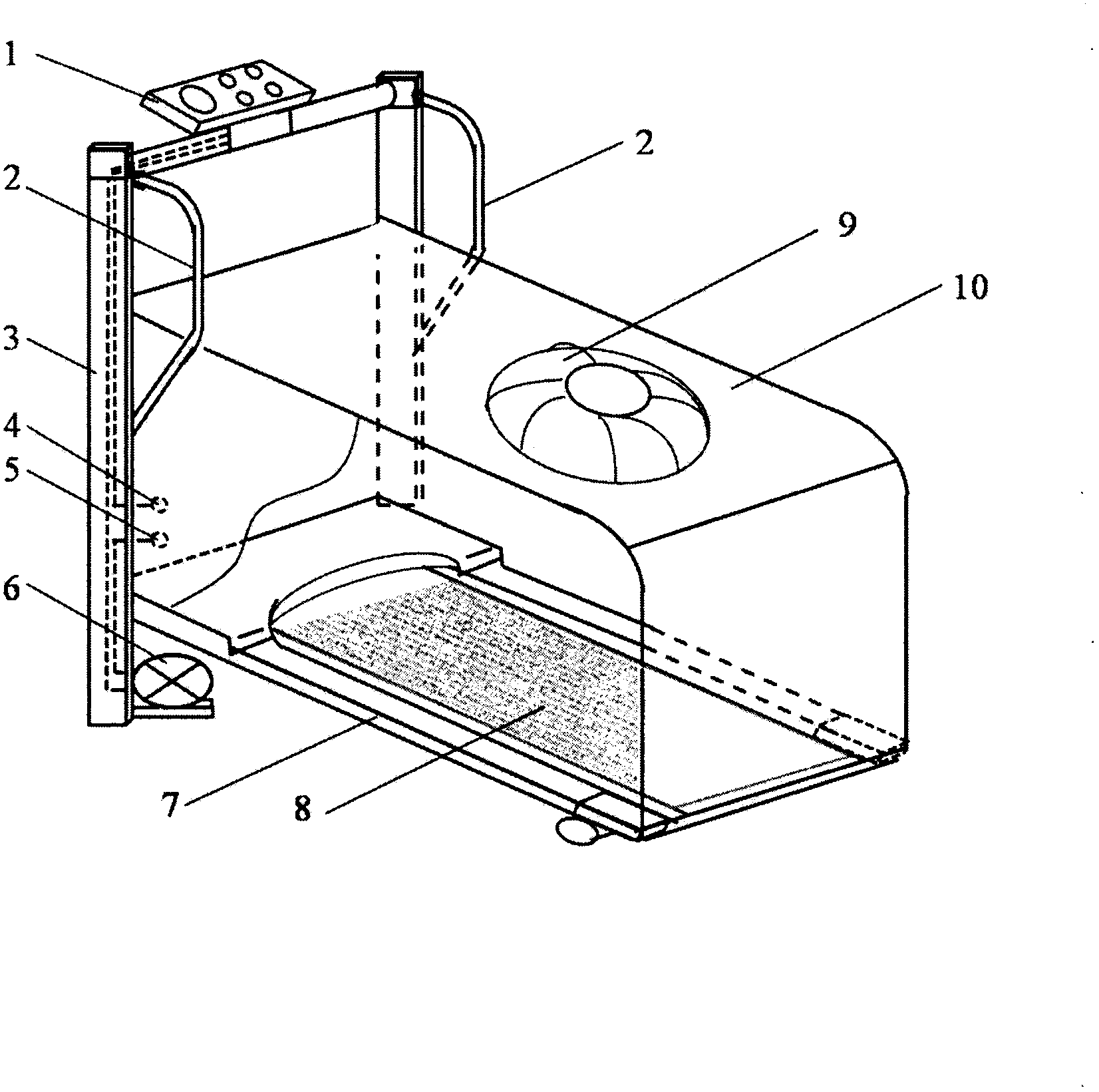 Treadmill enabling lower part of body to be under negative pressure