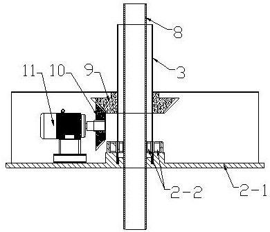 Smelting reduction furnace main body welding platform and construction method thereof