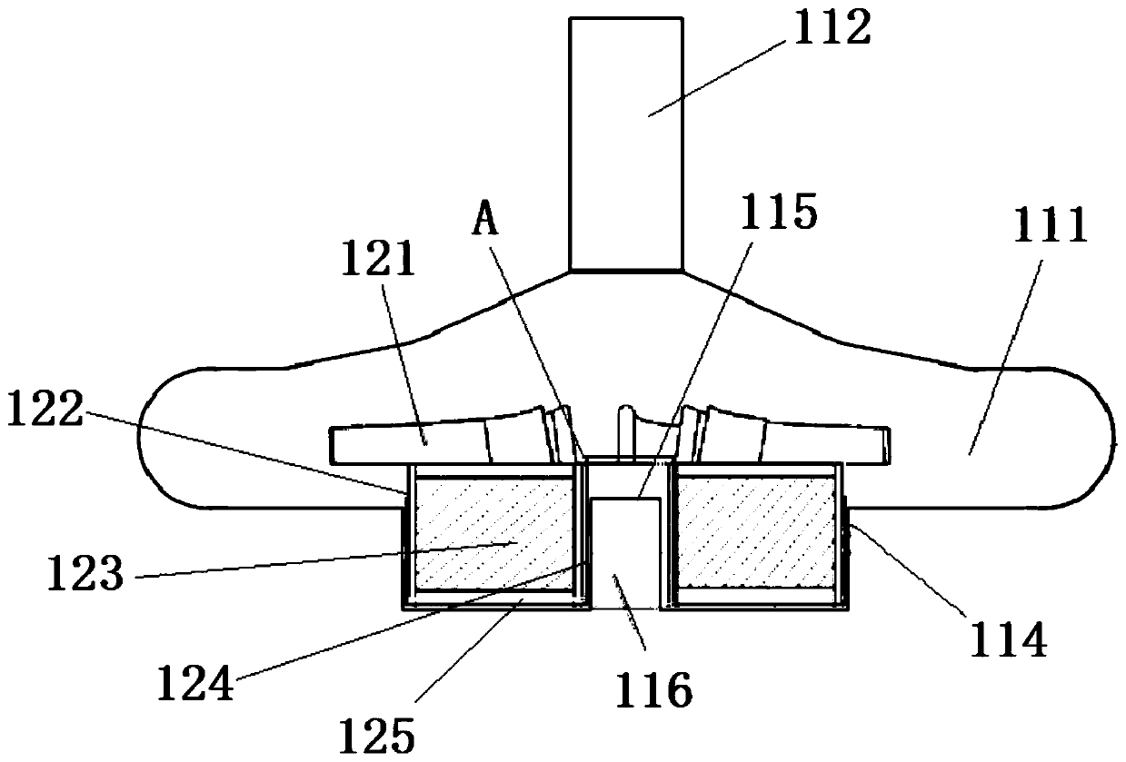 External magnetic suspension centrifugal blood pump with central magnetic pole structure