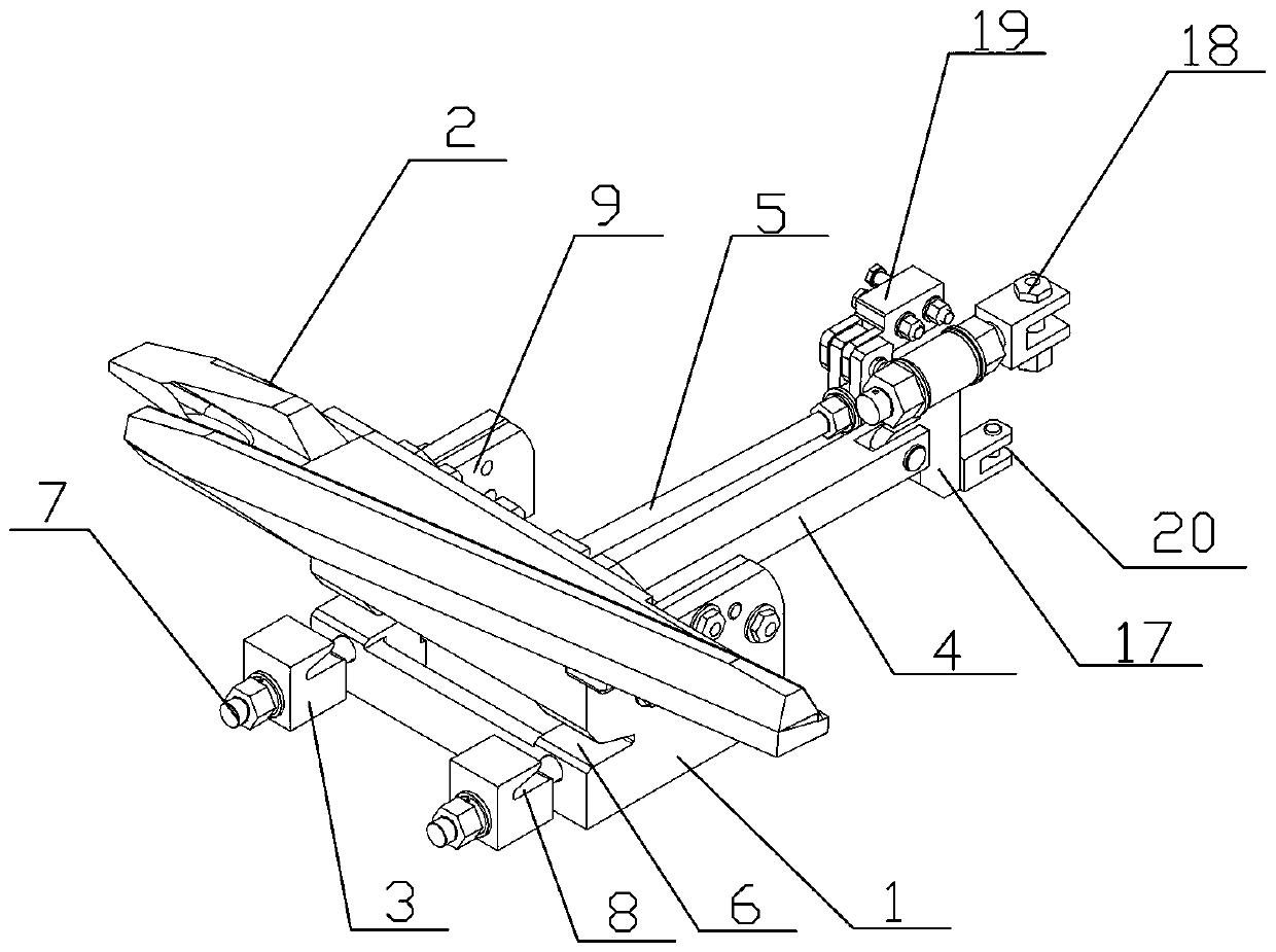 Rotating block type derailer device