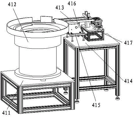 Water spacing ring supply device of travel switch bottom assembler