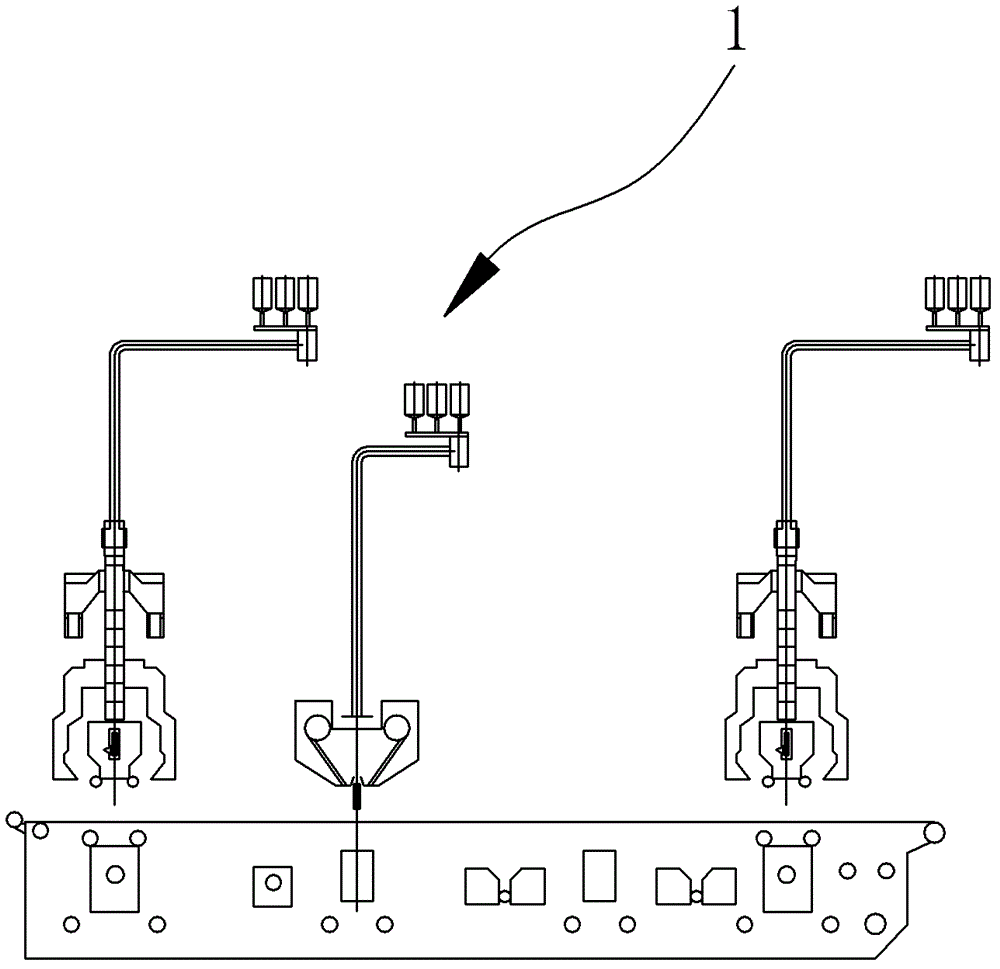 Non-woven online treating device