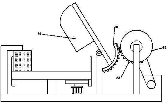 A sausage chopping machine