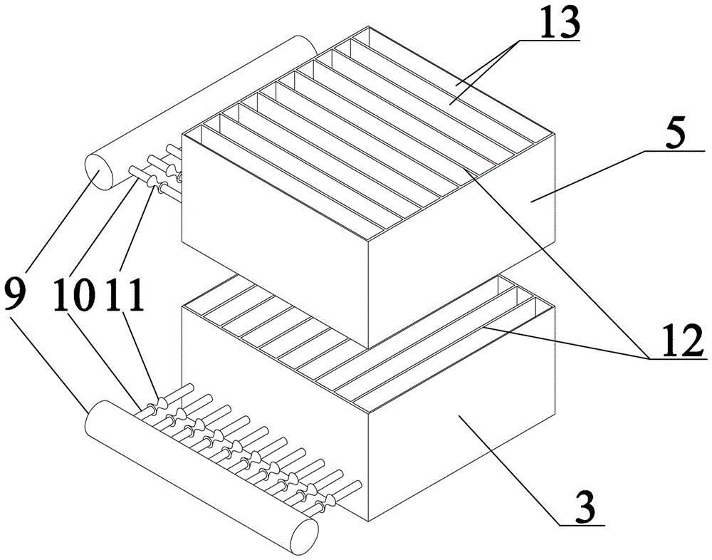 Sub-region mixing type denitration system of flue gas