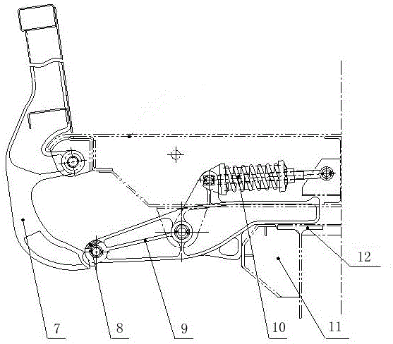 Device for preventing side door from being accidentally opened for self-dumping car