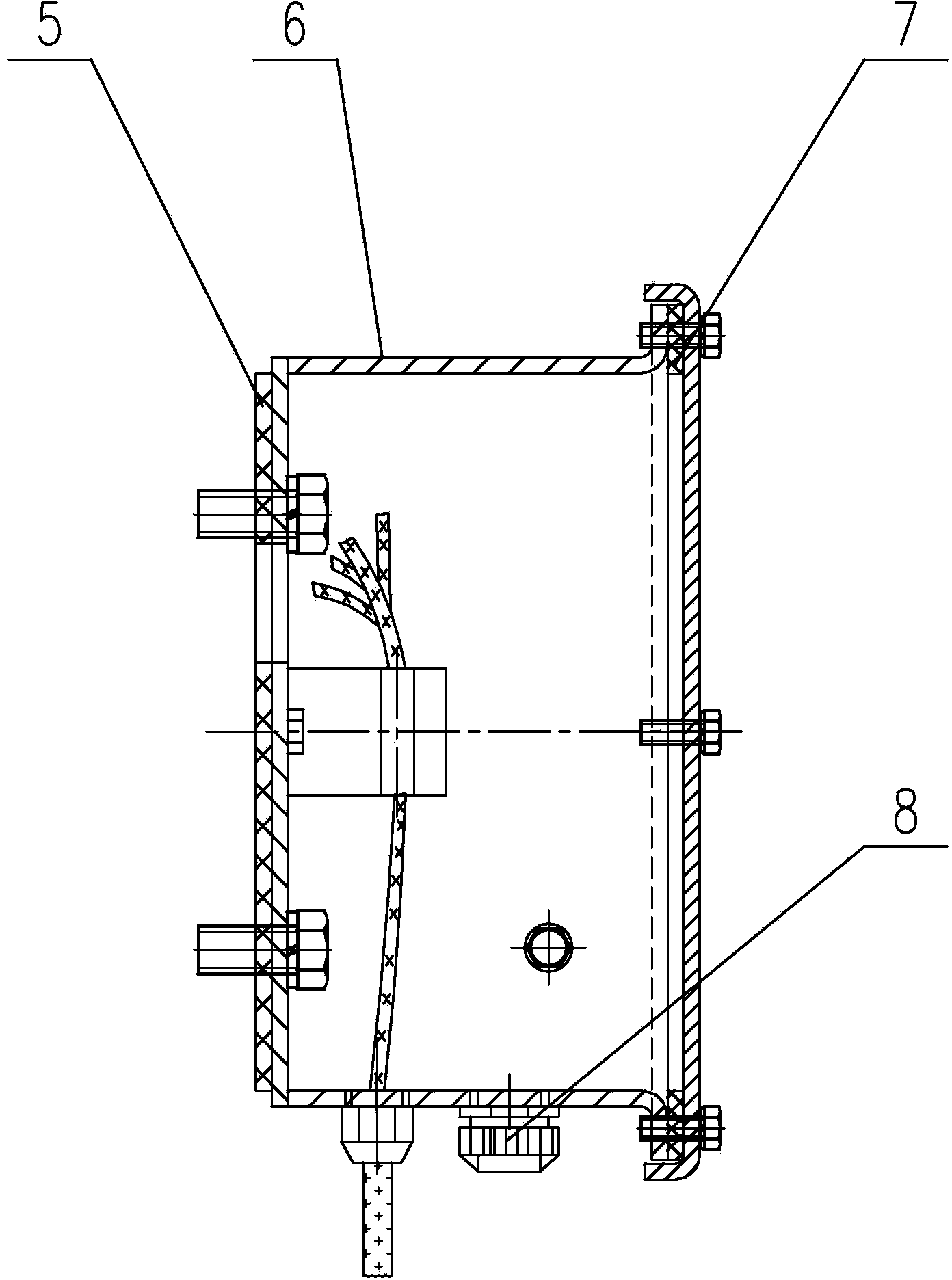 Temperature measuring junction box device