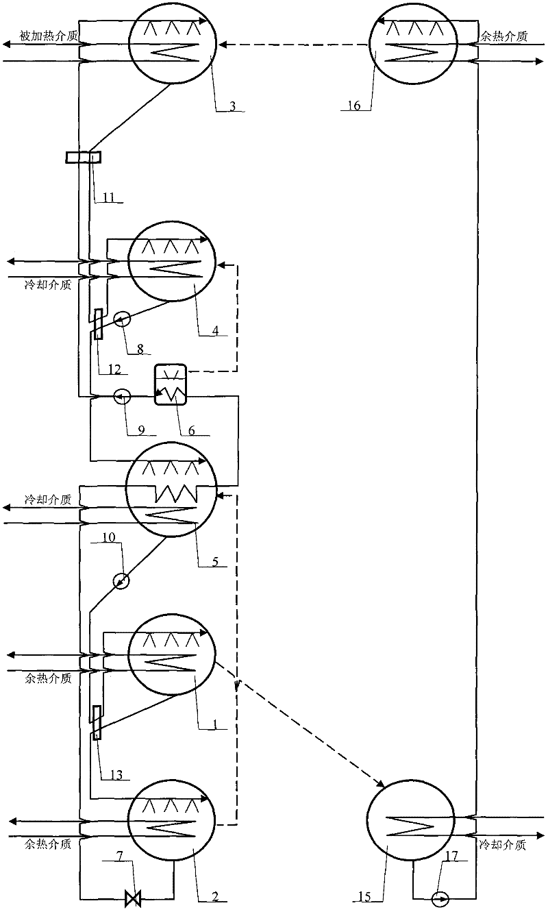 Double-effect back-heating absorbing-generating system and back-heating second-class absorption heat pump