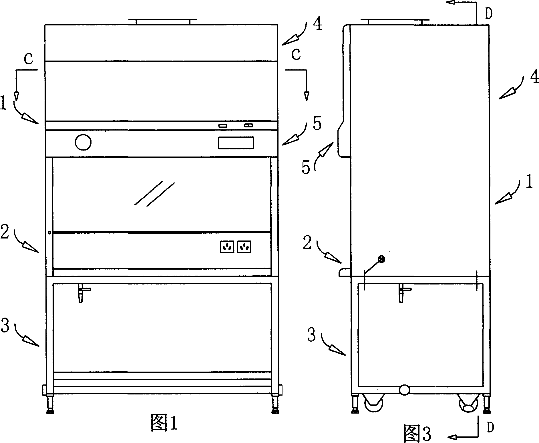 Outer rotor fan type biological safety cabinet