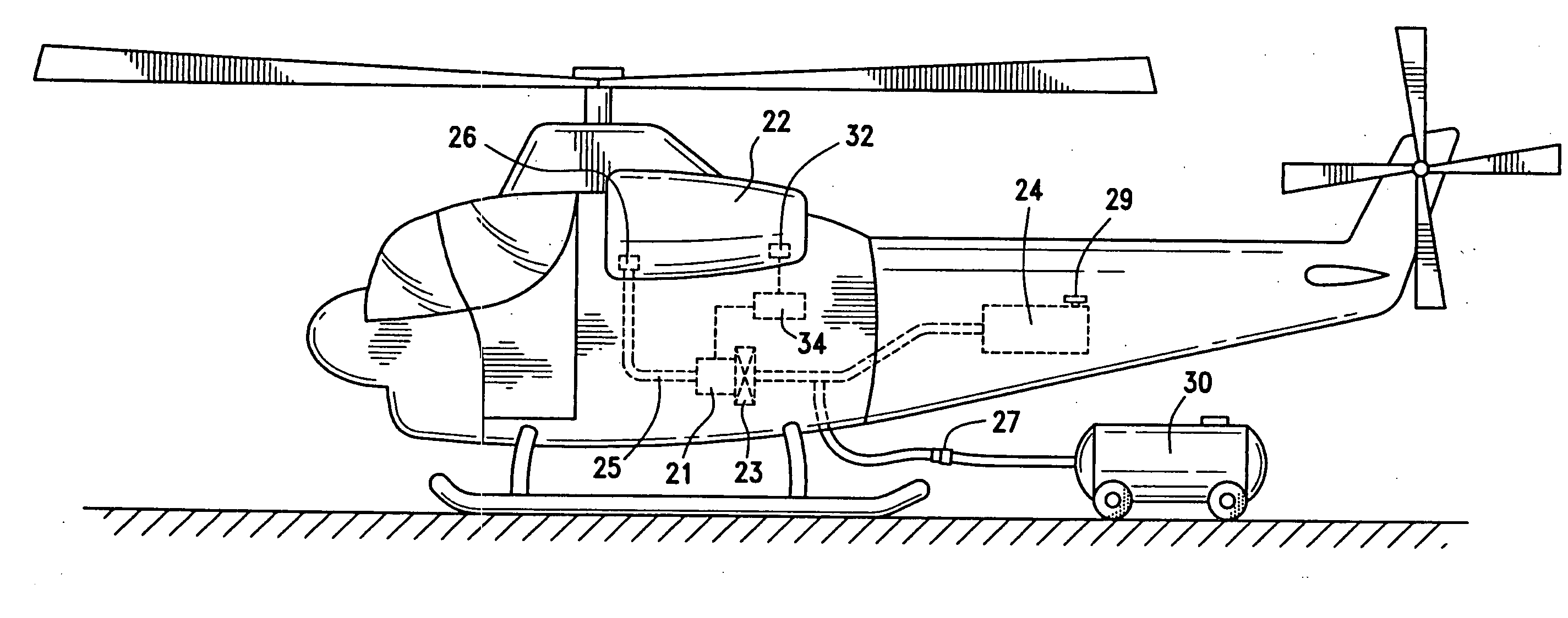 Helicopter turbine engine protection system