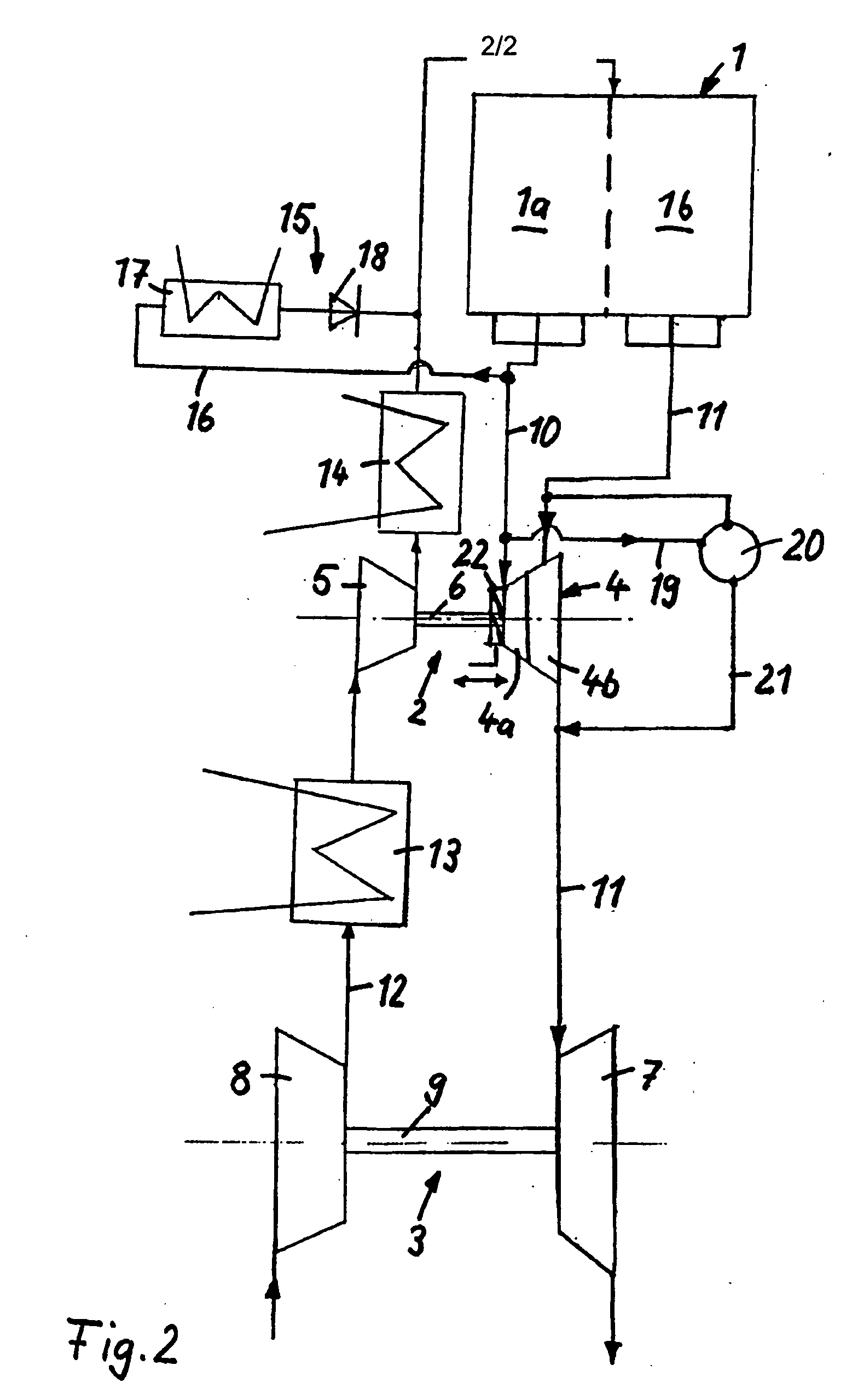 Internal combustion engine having two exhaust gas turbocharger