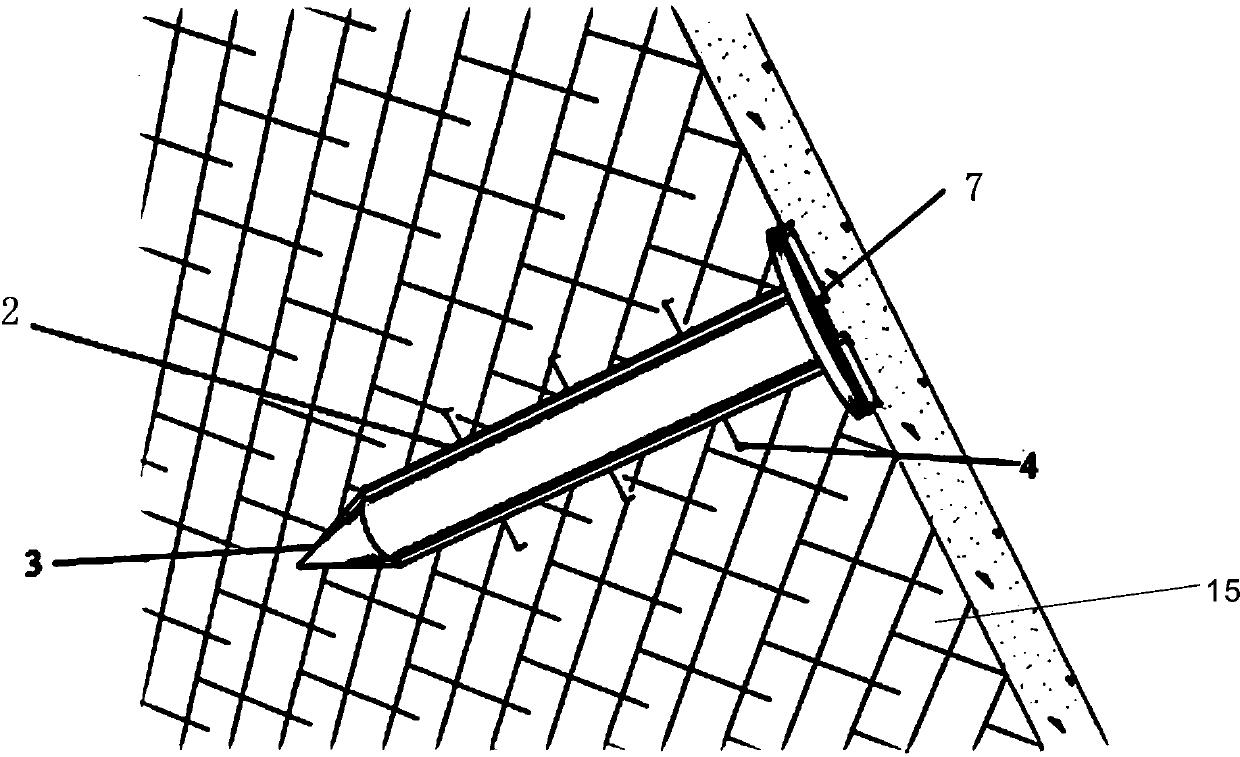 An internal root anchoring support device and slope anchoring support method thereof