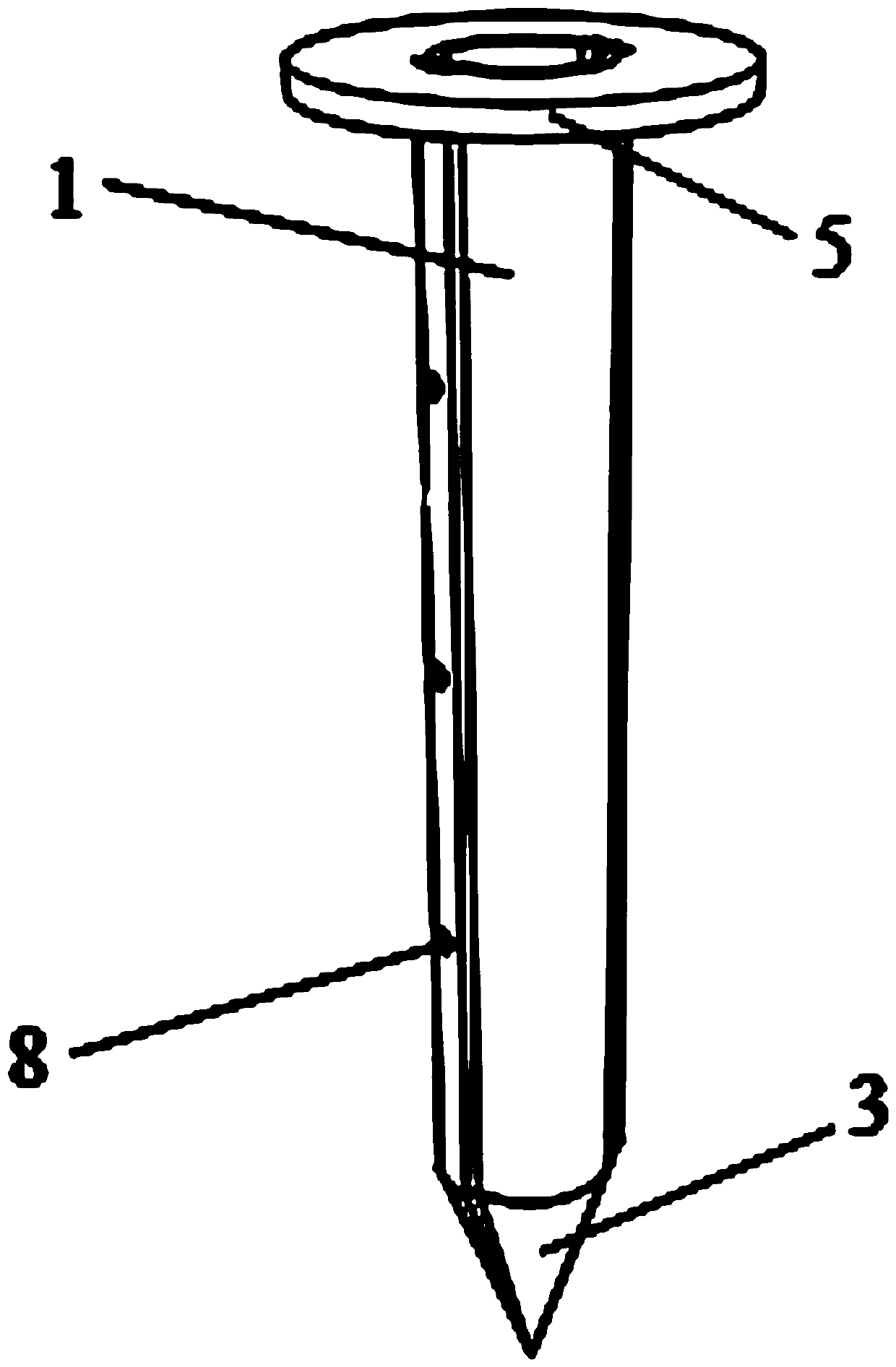 An internal root anchoring support device and slope anchoring support method thereof