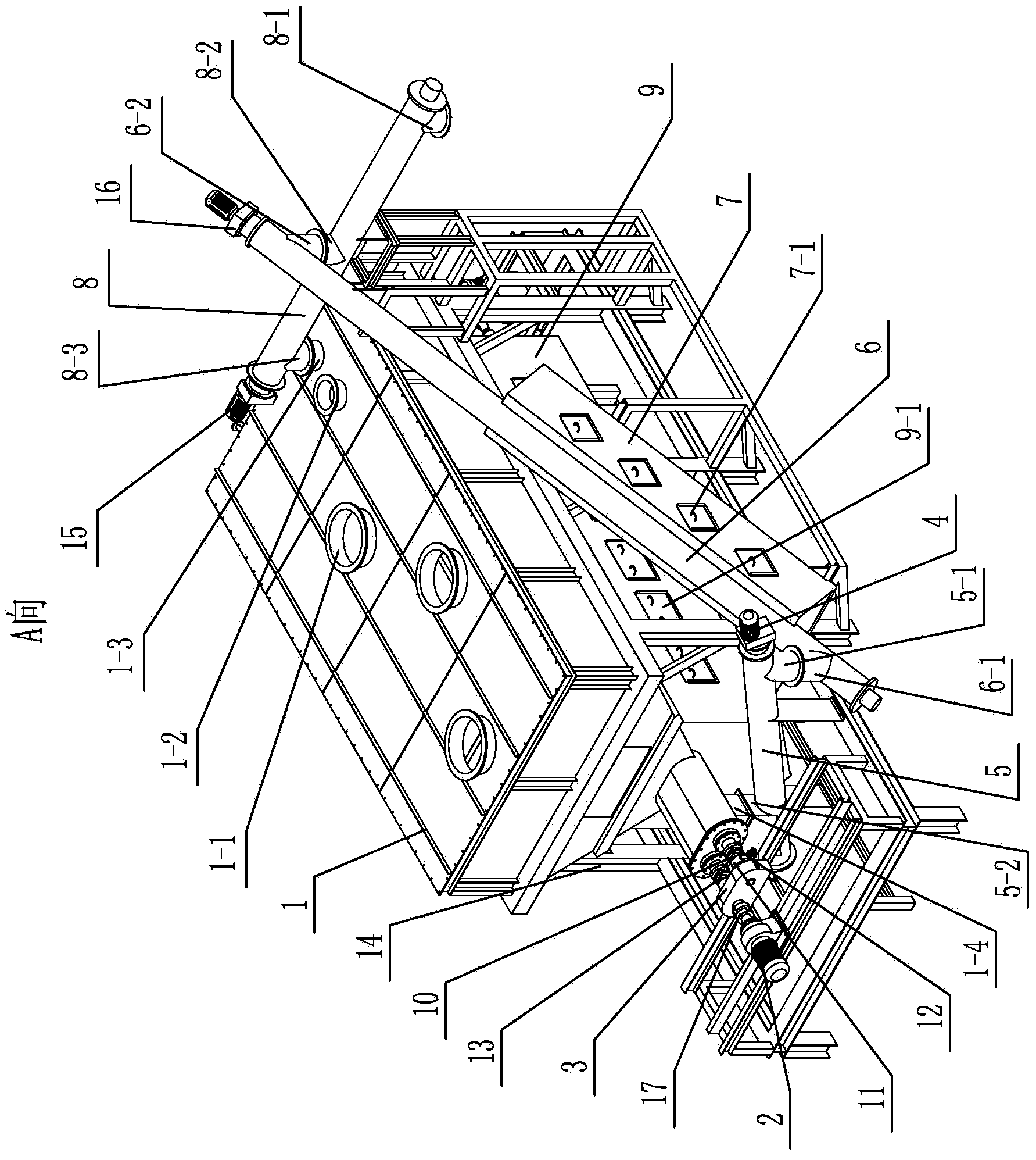 Mechanical and biochemical reaction device applied to coarse pulp of kitchen waste