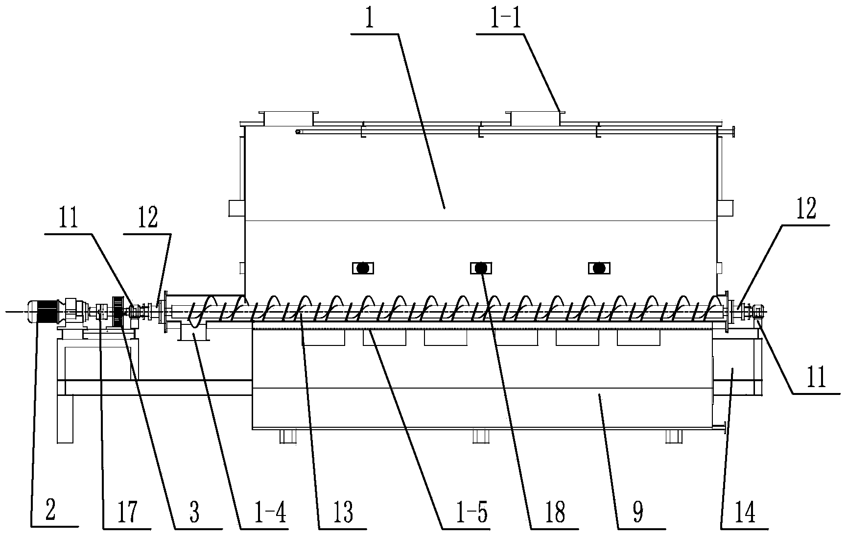 Mechanical and biochemical reaction device applied to coarse pulp of kitchen waste