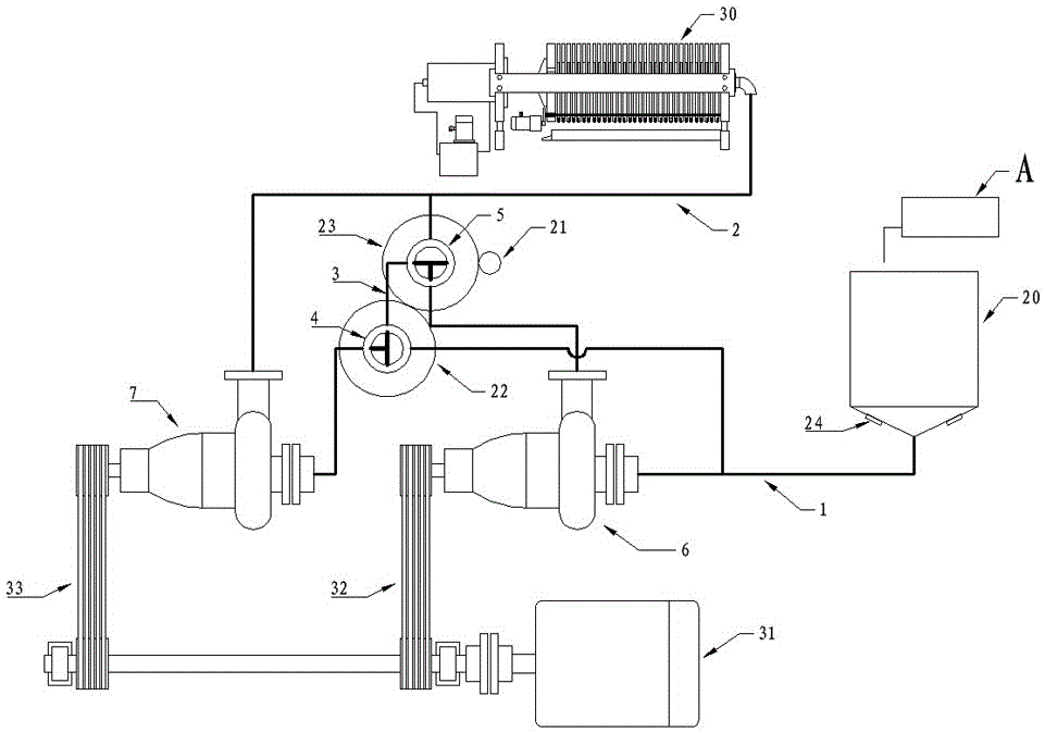 A device for high-efficiency pressure filtration after squeezing sugarcane juice