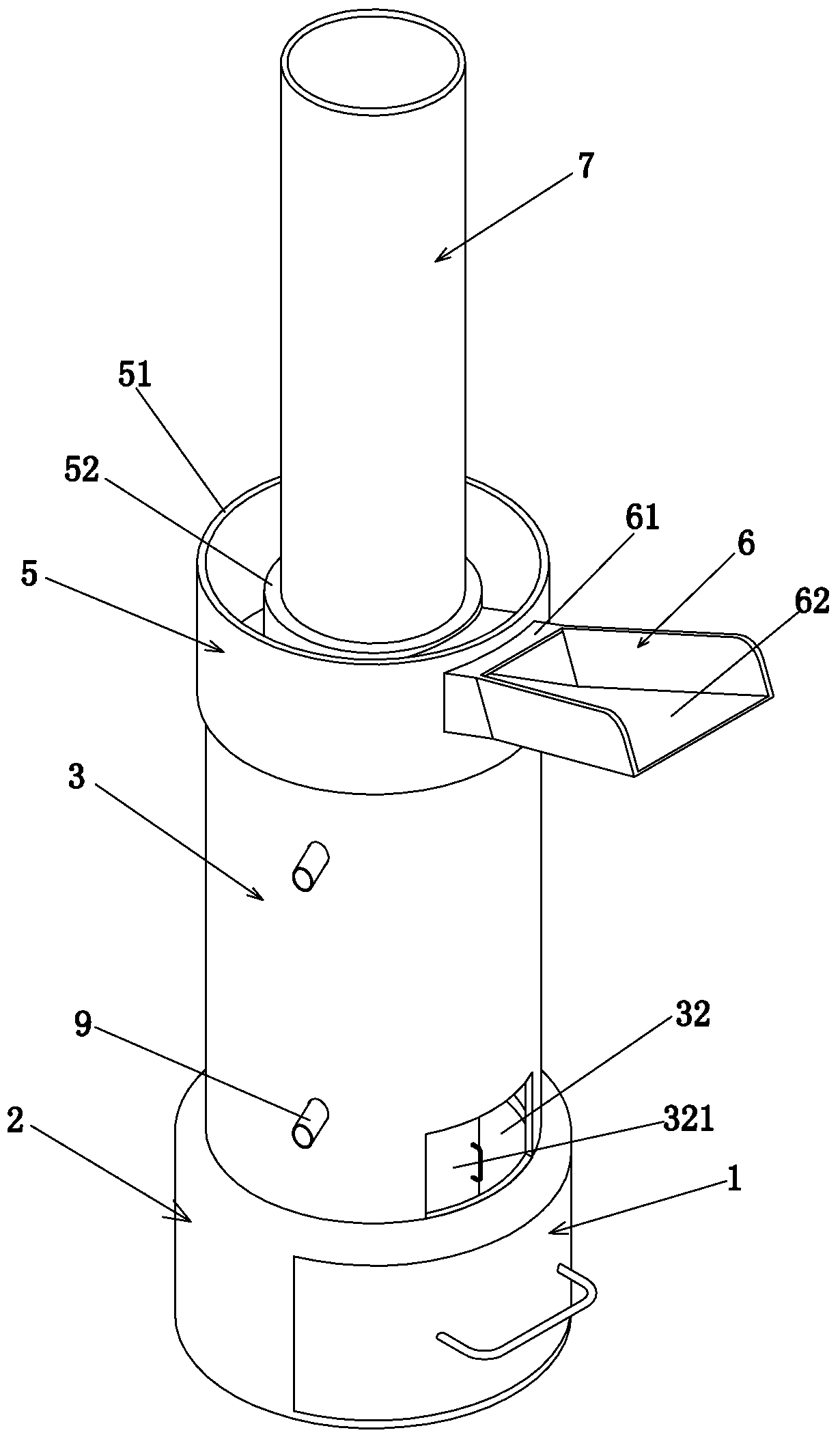 A biomass fuel stove