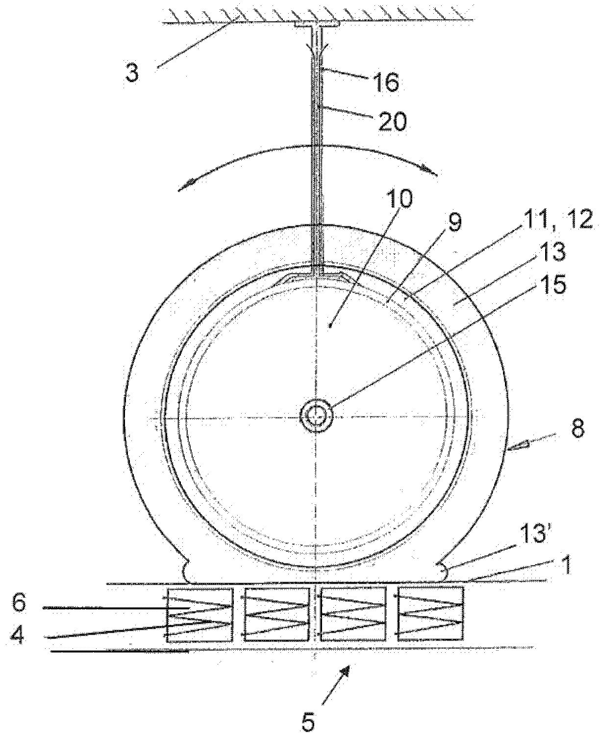 Device for transmitting electrical energy