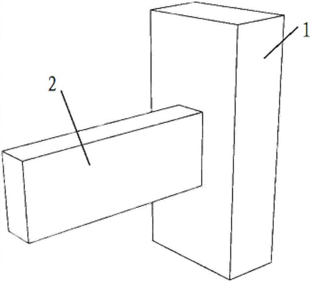 Connection joint of core drum wall body and concrete beam and construction technology