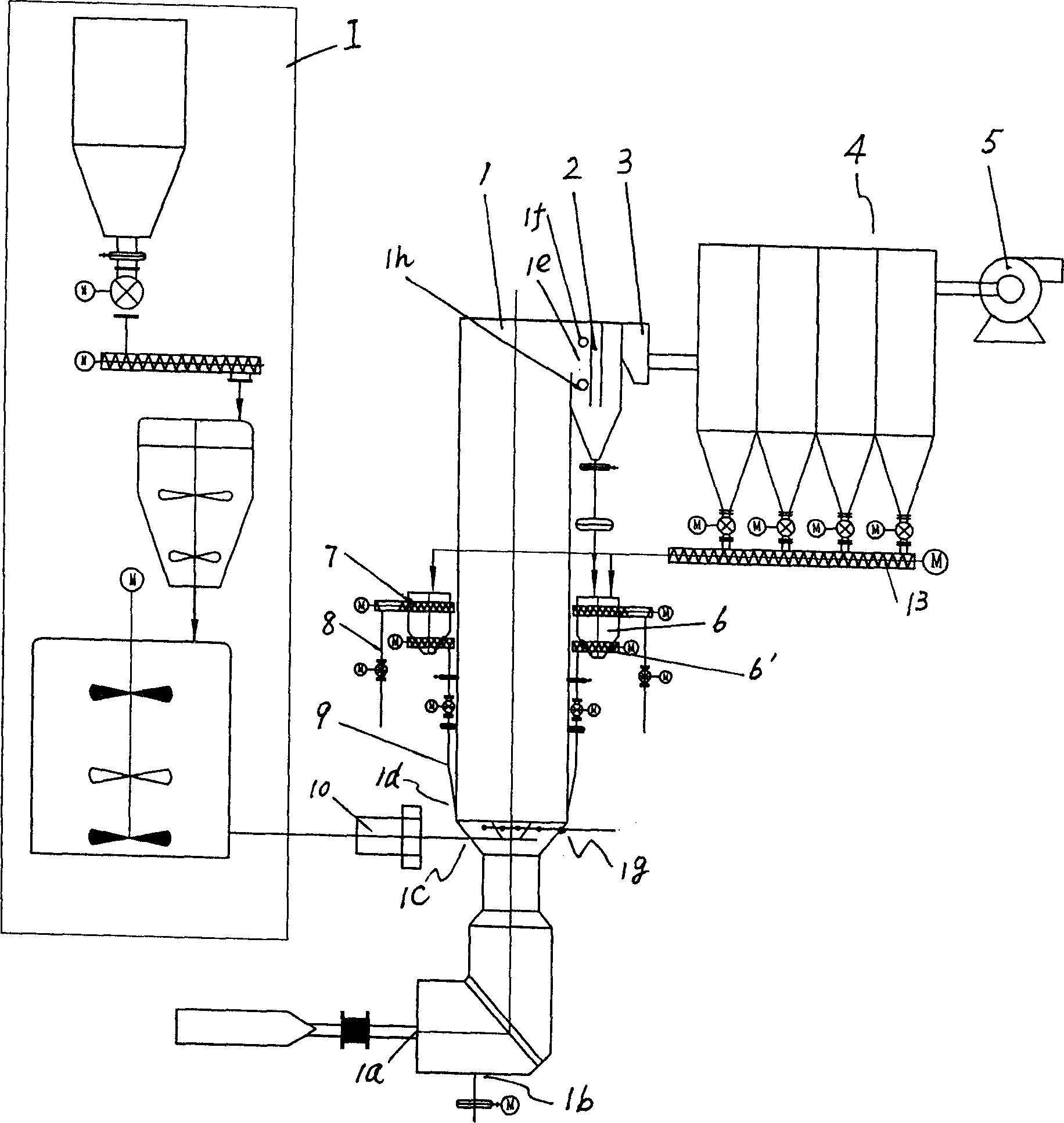 Smoke purifier of domestic refuse incinerator