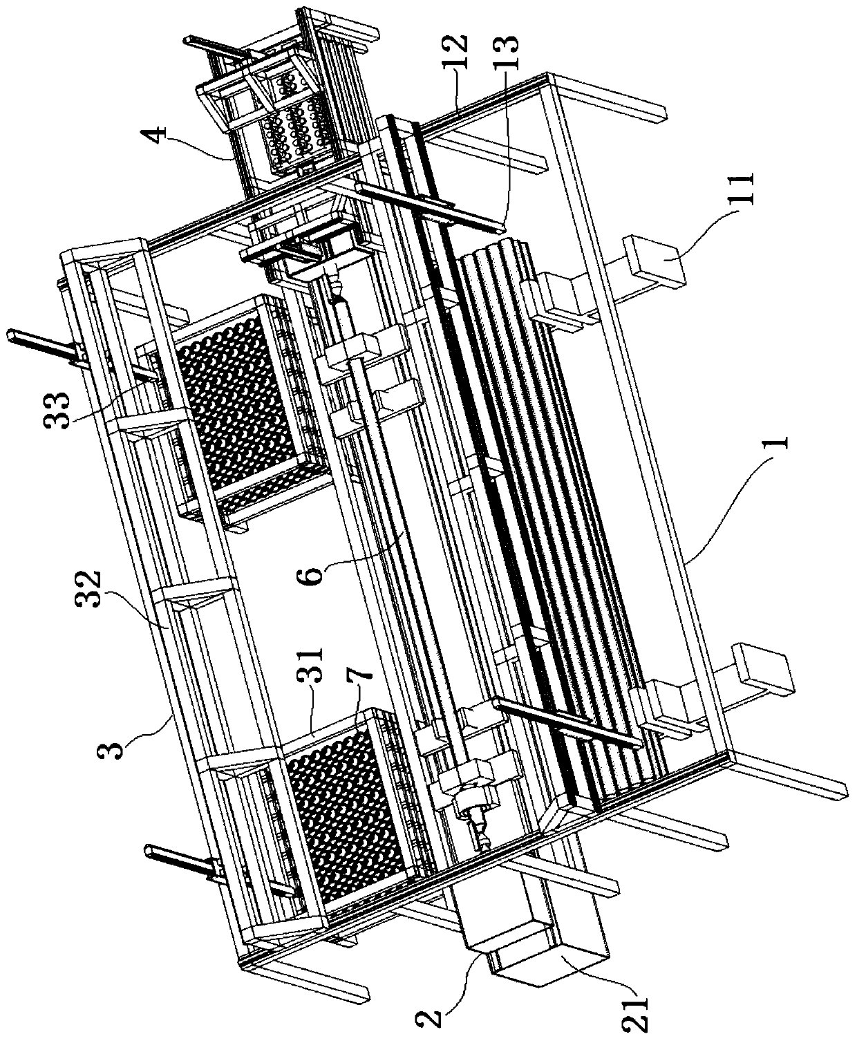 Automatic welding unit of automatic welding production system of net rack connecting rods