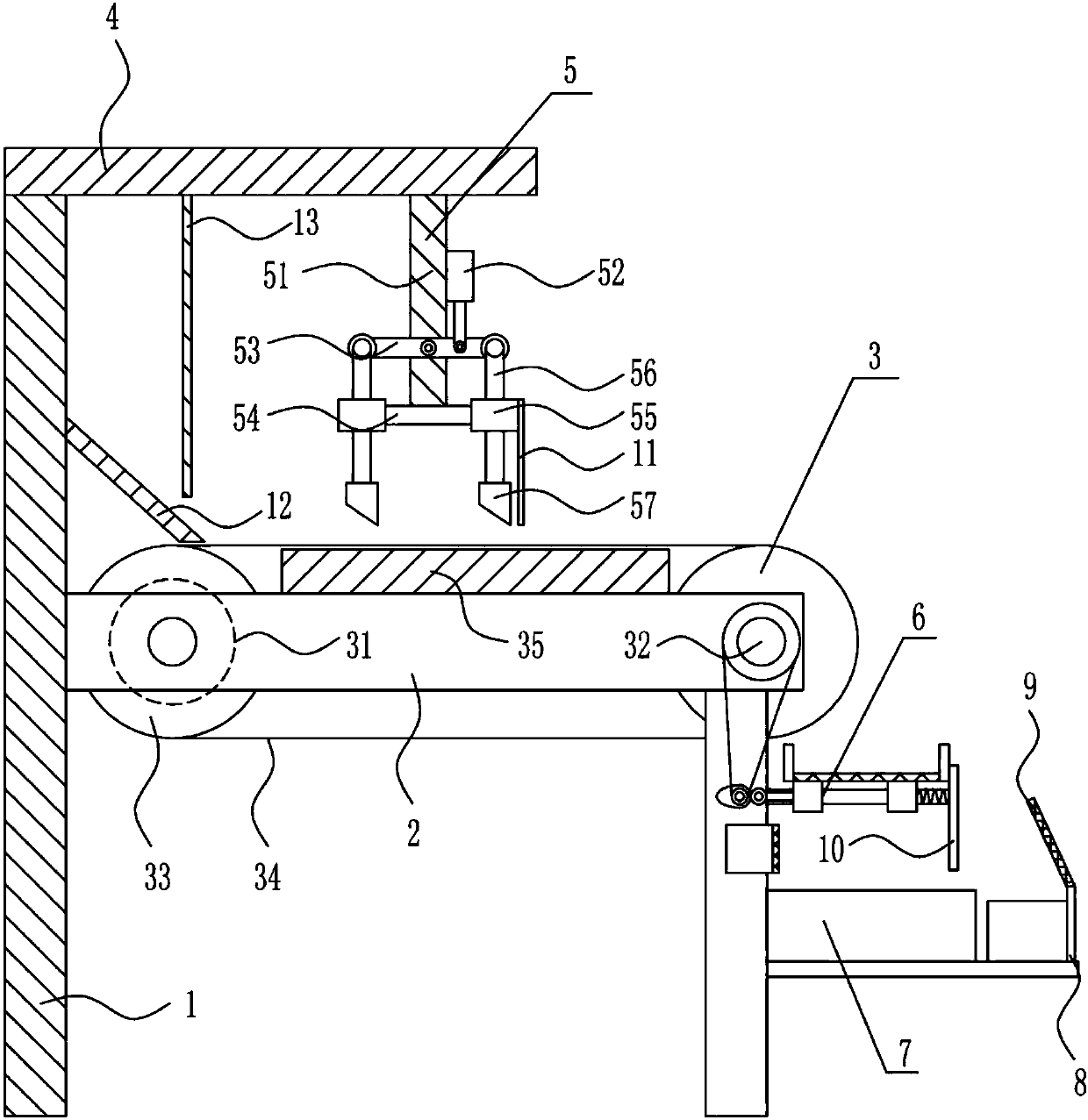 Plastic mold waste recycling device