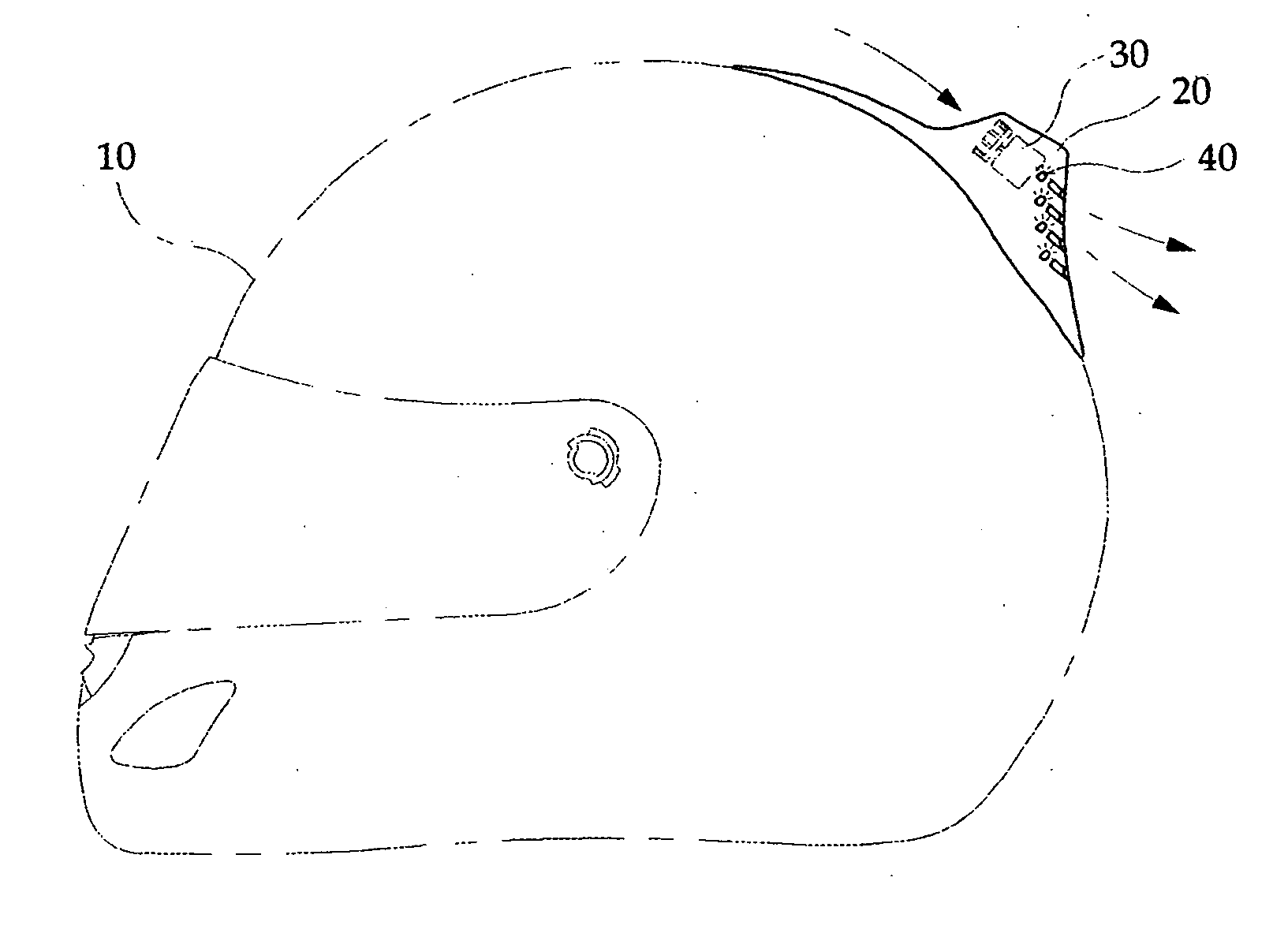 Self-generating type light emitting device for helmet