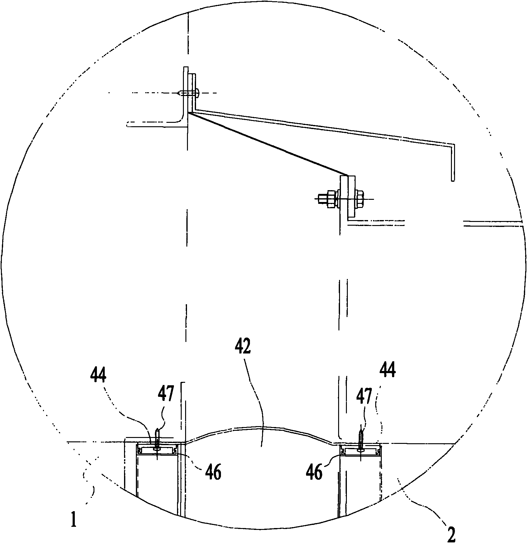 Boarding bridge flexible connection device