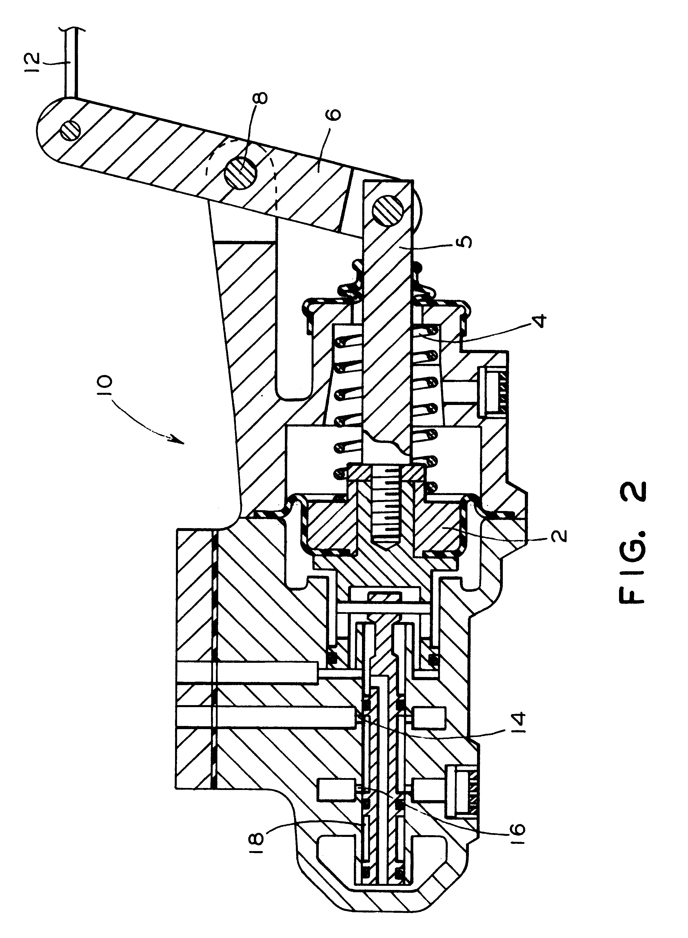 Short travel detector for empty/load brake control